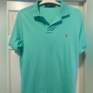Light Green Ralph Lauren Soft Polo Shirt (Size Large)